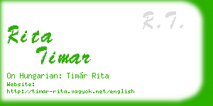 rita timar business card
